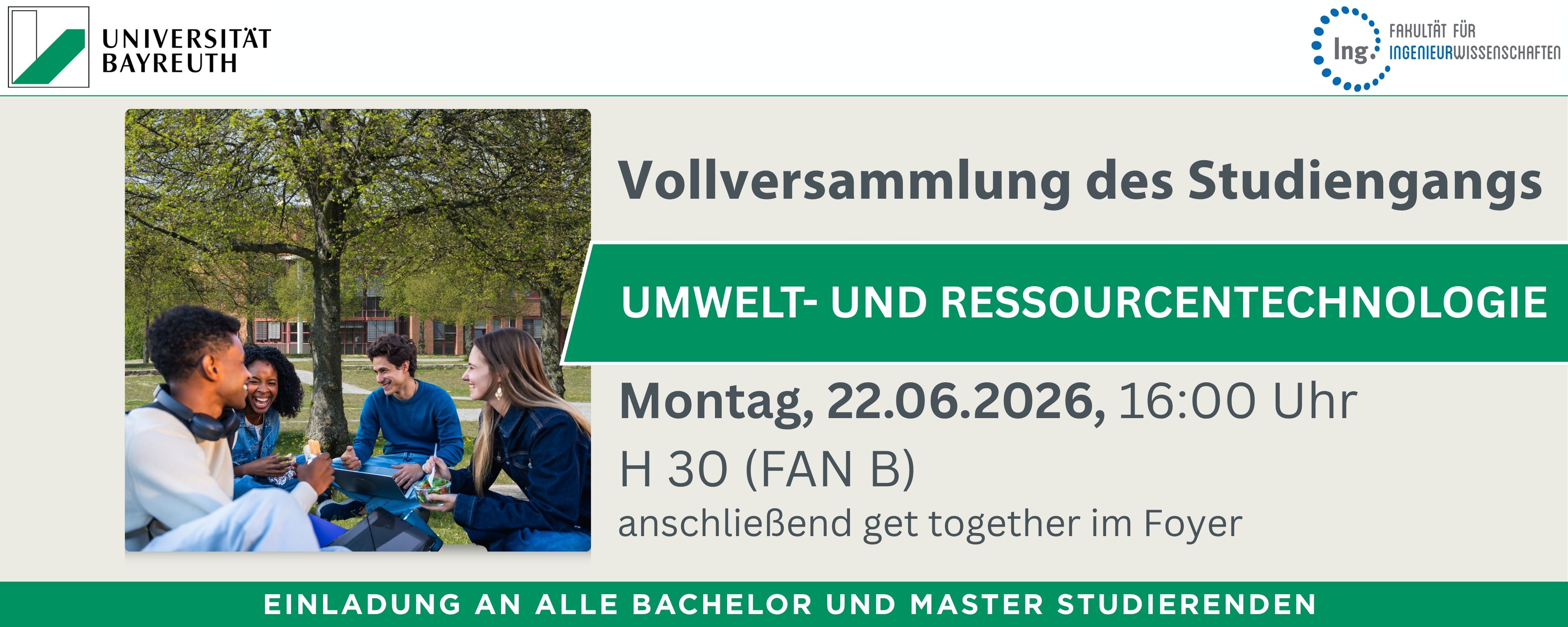 Einladung zur URT Vollversammelung im Sommersemester 2026, 22.06. - 16:00 Uhr H 30