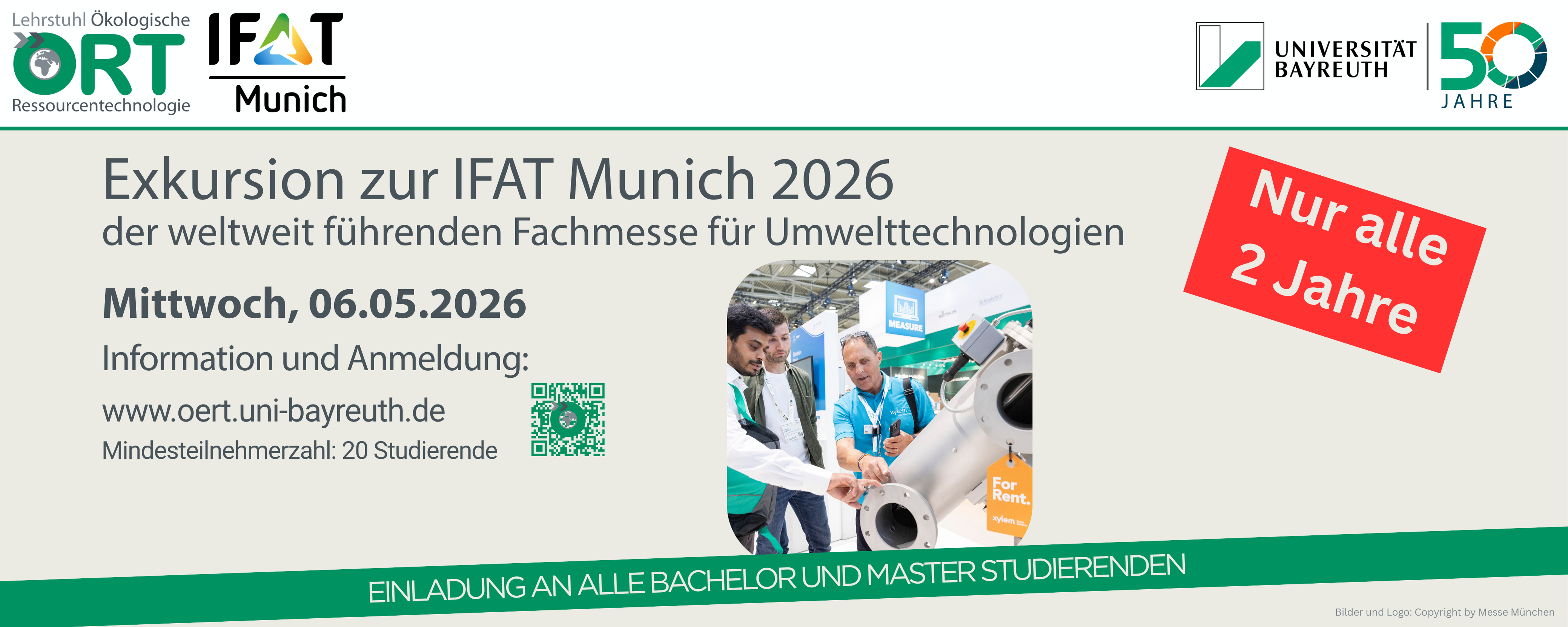 Einladung zur IFAT Exkursion im Mai 2026